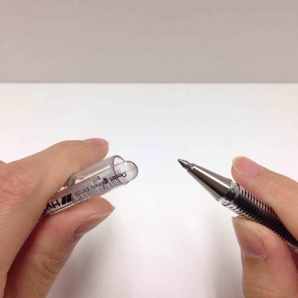 Pentel Шариковая ручка с гелевыми чернилами Hybrid 10 ручек, 0.5 Черный, EK105-GA,
