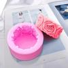 3D Creative Shape Round Rose Flowers Shape Silicone Mold DIY Handmade Soap Molds Making Fondant Cake Candle Molds Craft Decor