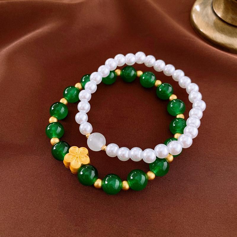 Женский роскошный браслет из натурального камня с бусинами, лидер продаж 2024 года - этнический китайский стиль