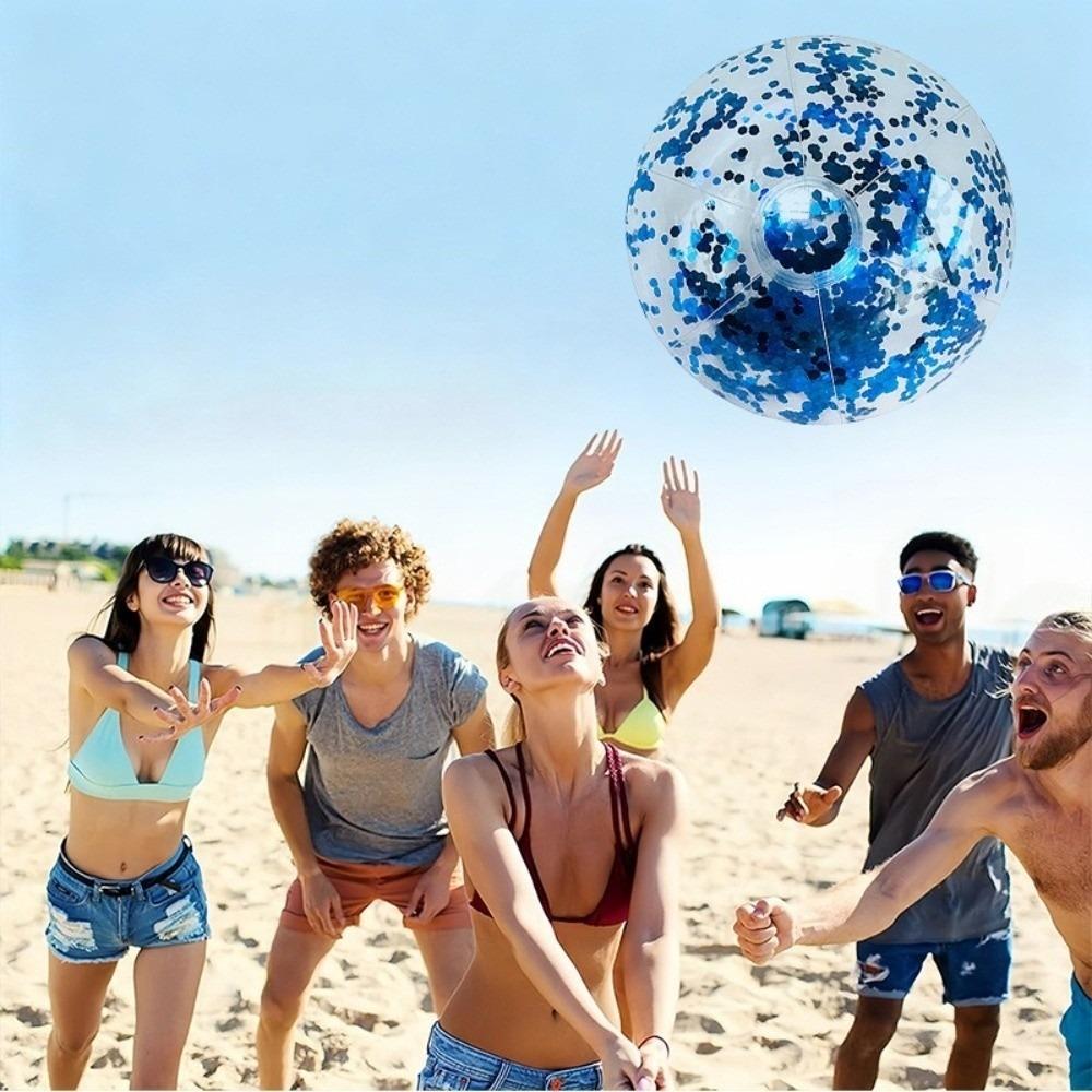 Sequin Glitter Beach Ball 40cm Water Play Ball Fun Inflatable Beach Ball Pool Party