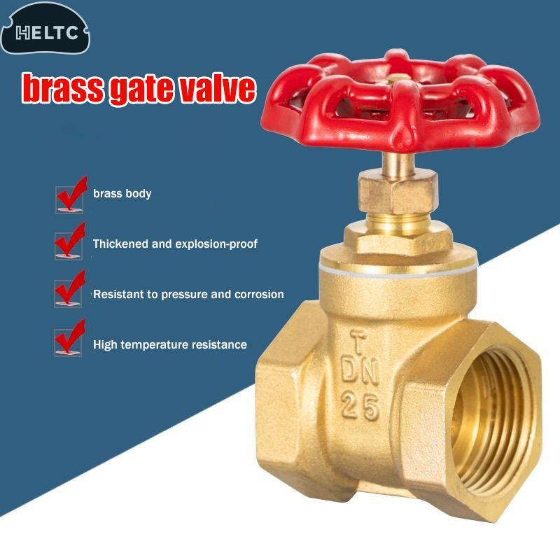 1/2" 3/4" 1" Internal thread brass gate Water Valve Switch Valve Female Thread Brass Gate Valve With Steel Handwheel Gate Valves