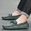 Мужская повседневная обувь из натуральной кожи класса люкс, модные мокасины без застежек, уличные мокасины на плоской подошве, мягкие мокасины для вождения, высококачественные мокасины