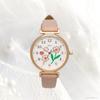 Watch Analog Leather Strap Epo Floral Pattern Pink Lale [Fieldwork] Women's YM117-2