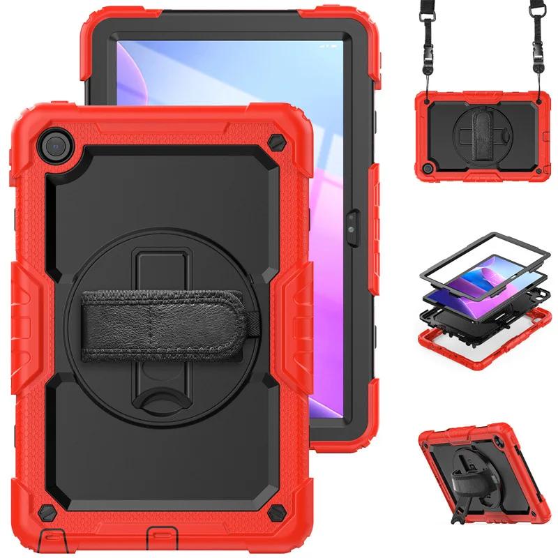 Case For Tab 10.1 TB311XU Xiaoxin Pad 11 M11 M10 3rd Gen TB328F Shockproof Cover+PET Screen Protector+Shoulder Strap