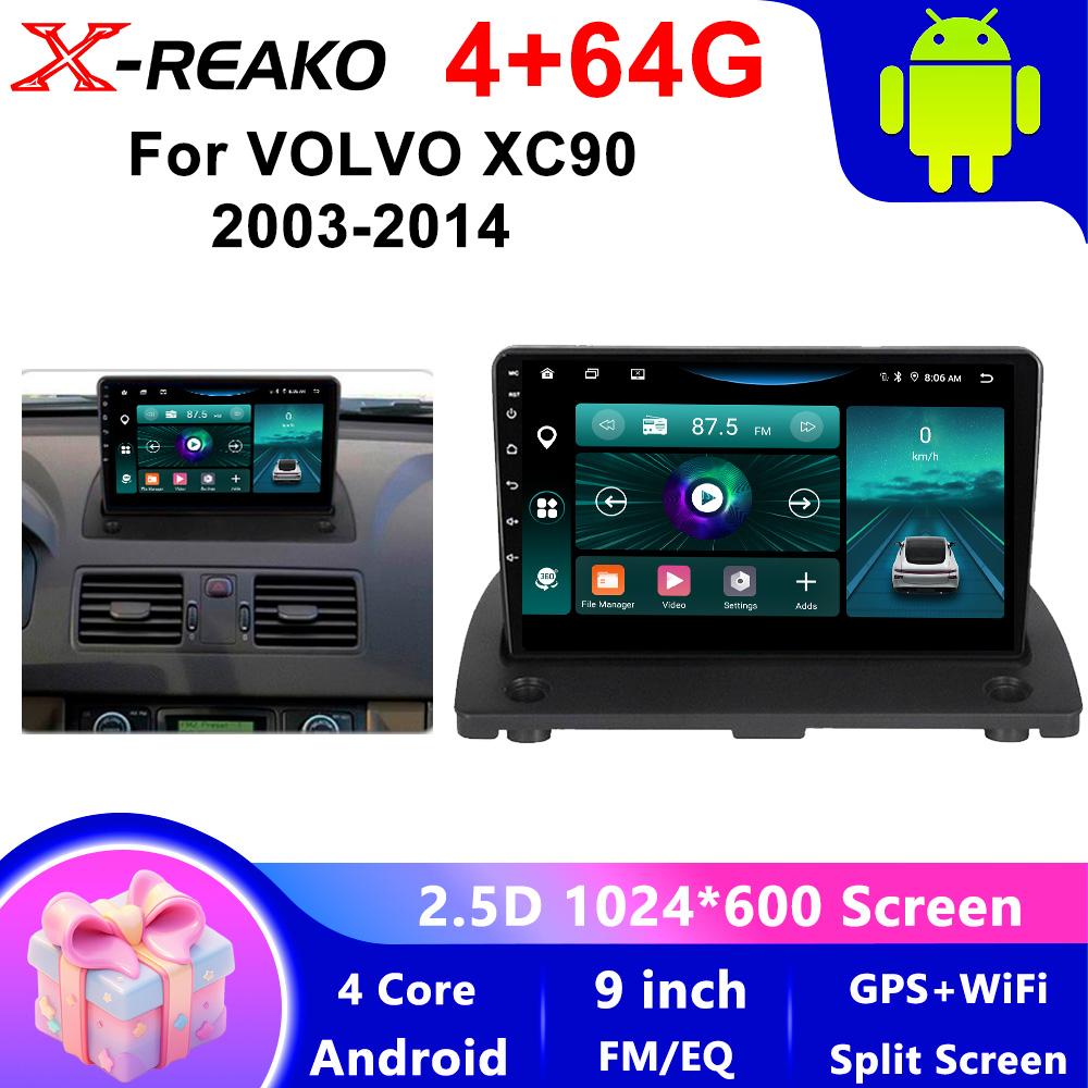 X-REAKO Автомобильный видеоплеер для VOLVO XC90 2003-2014 GPS-навигация Встроенный DSP Carplay Автомагнитола Android Головное устройство
