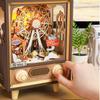 Tsukurun 3D Деревянная головоломка Серия Парк развлечений Музыкальная шкатулка Ретро Телевизор Инструкции desu® (Сансет Парк) (Включая японский)