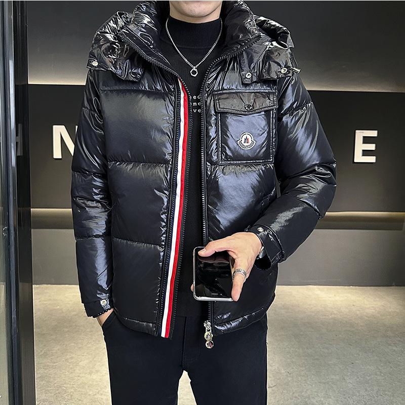 Зимняя унисекс пуховая куртка с радужной молнией – Короткая, теплая и ветрозащитная