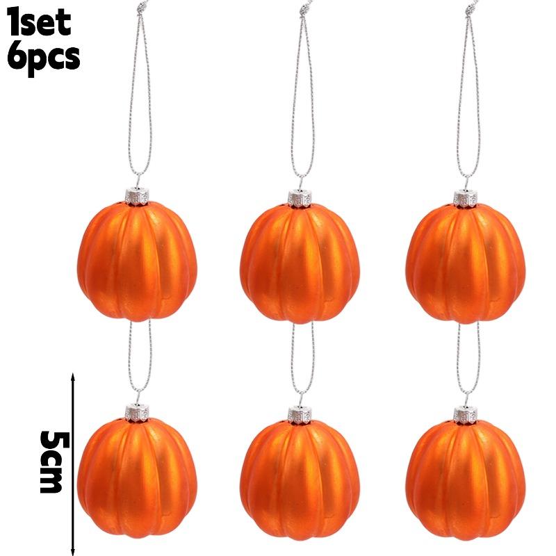 Matte Pumpkin Hanging Ornament for Halloween Thanksgiving Fall Decor Plastic Home Party Tree Wreath Festive Holiday Pendant