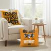 No Pain No Gain Cushion Cover Natural Linen Organic Fabric DoubleSided Printing Couch Pillow Covers Home Decor