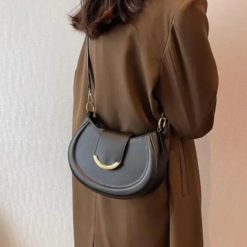 Armpit Shoulder Bags for Women Leather Underarm Small Crossbody Bags Designer Trend Handbags
