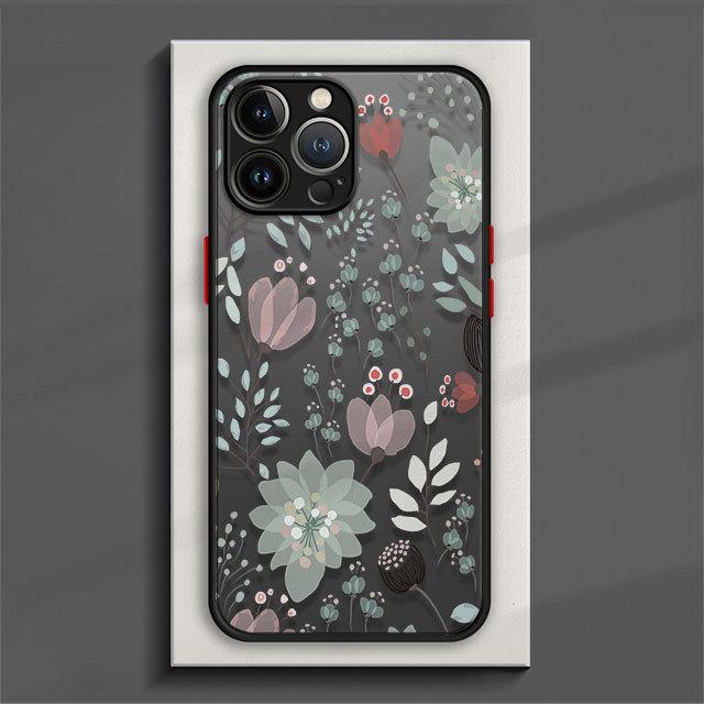 Матовый чехол для телефона Samsung Galaxy S23 S22 S21 S20 Fe Ultra S10 S9 S8 Plus S10e S10lite Note 10plus 20ultra 8 темно-синий цветок