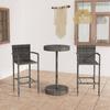 Day and Night - Day and Night Garden Bar Set 3 Pieces Gray Synthetic Rattan