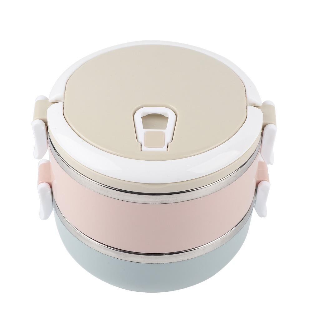 Stainless Steel Leakproof Food Container 2/4 Tier Food Container Thermal Lunch Box For Office
