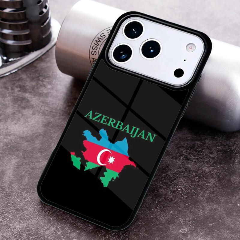 Чехол для телефона с флагом Азербайджана для iPhone 17 16 15 14 13 12 11 Pro Max Plus 17Air Мягкий силиконовый чехол