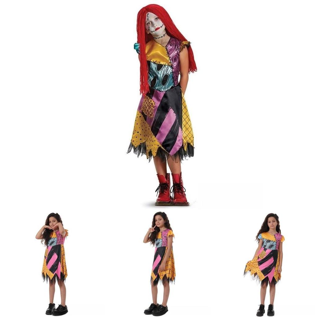 The Nightmare Before Christmas Sally Girl Costume Dress For Halloween Party And Cosplay