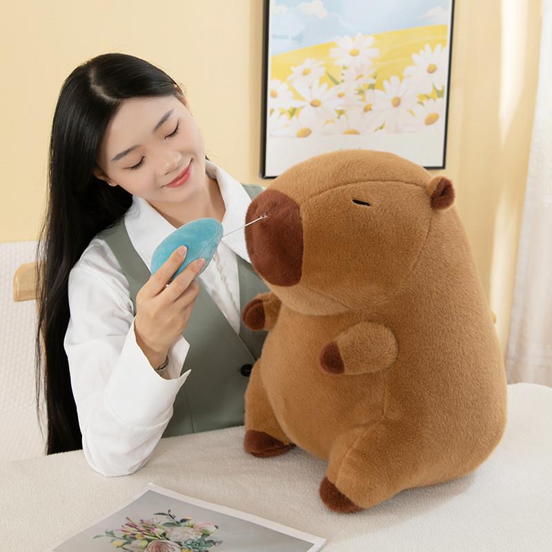 Capybara Plush Animal With Premium Short Plush And Pp Cotton For Kids Room Decor