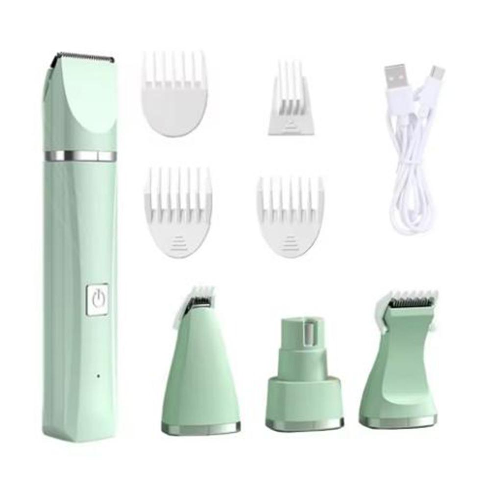 Low Noise Cordless Pet Shaver 4 Different Blades Electric Dog Clippers Dog Trimmer Puppy Haircut