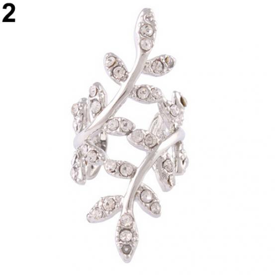 1 шт. женские серьги в стиле панк со стразами в виде листа, каффы, клипсы, гвоздики, ювелирные изделия с подвесками ADM