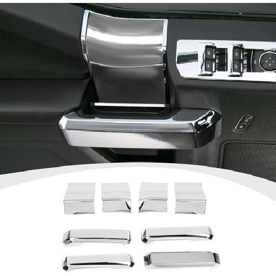 8x Inner Door Handles Covers Panel Trim For Ford F150 2015- Chrome Interior