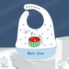 Waterproof Soft Silicone Baby Feeding Stuff Cartoon Print Adjustable Children Kids Bibs