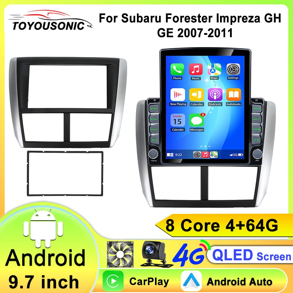 Android 13 Carplay Авто Радио Мультимедийный Плеер Для Subaru Forester Impreza 2007 - 2013 2din Автомагнитола Стерео Головное Устройство