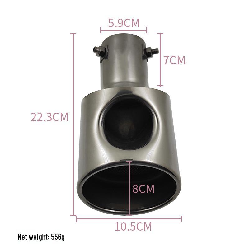 Titanium Black Stainless Steel Exhaust Tailpipe for New Fit, Cruze, and 10th-Gen Civic