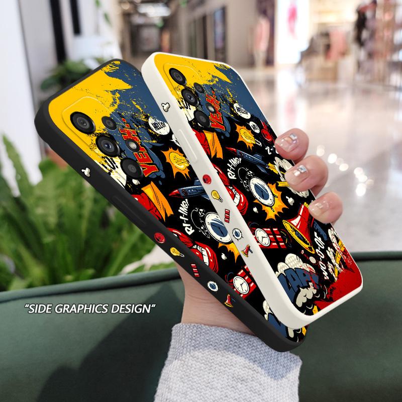 Мультяшный взрывной чехол для телефона Samsung Galaxy A73 A53 A33 A23 A13 A03 A72 A52 A52S A32 A22 A12 A71 A51 A31 A21S Силиконовый чехол