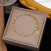 316L Stainless Steel New Trend Gold-plated Jewelry Set Elegant Style Embed Zircon Woman Charm Chain Necklaces Bracelet