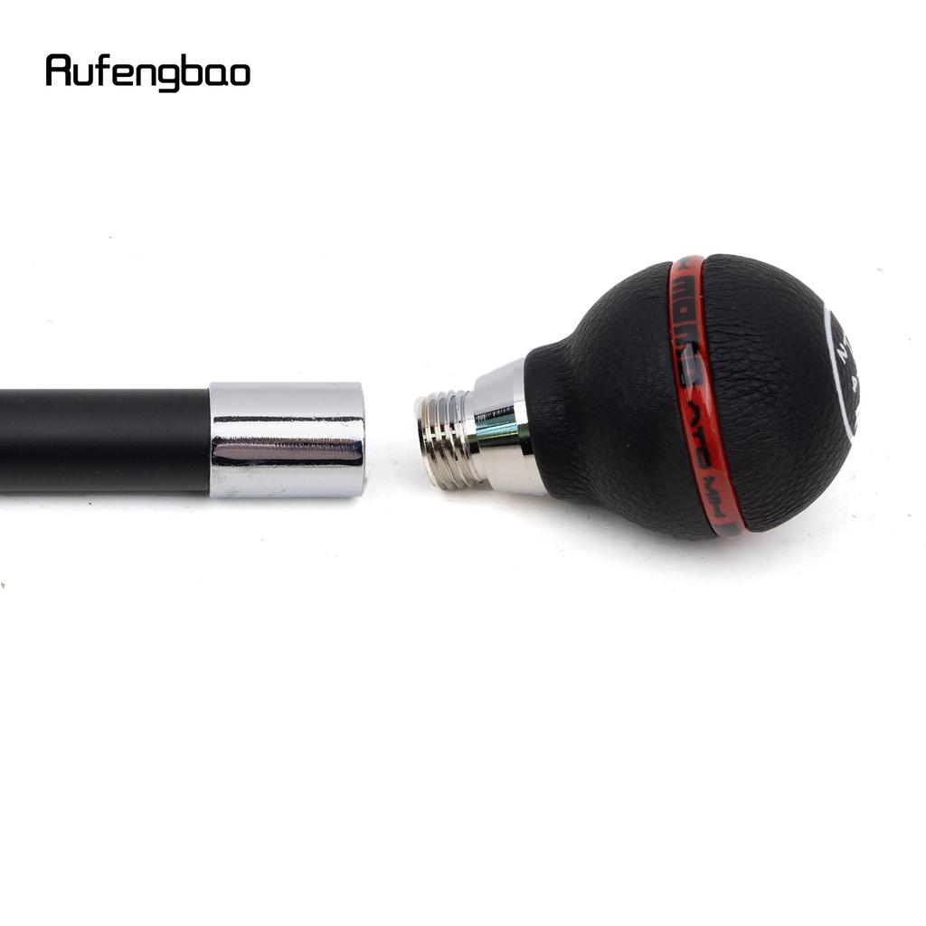 Трость для ходьбы из черной кожи с красным мячом и серебряным покрытием, модная декоративная трость для джентльмена, элегантная трость для косплея, посох 92 см