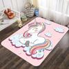 Pink Unicorn Mat Floor Mats 3D Unicorn Printing Carpet Cartoon Area Rugs for Living Room Children Play Mat