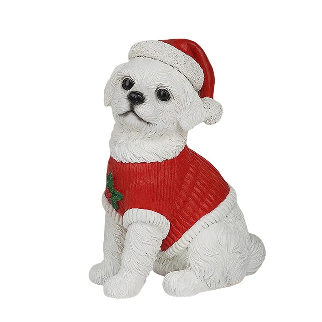 Рождественские смоляные украшения, В рождественских шляпах, Милые и забавные настольные украшения в виде собак, Праздничные подарки