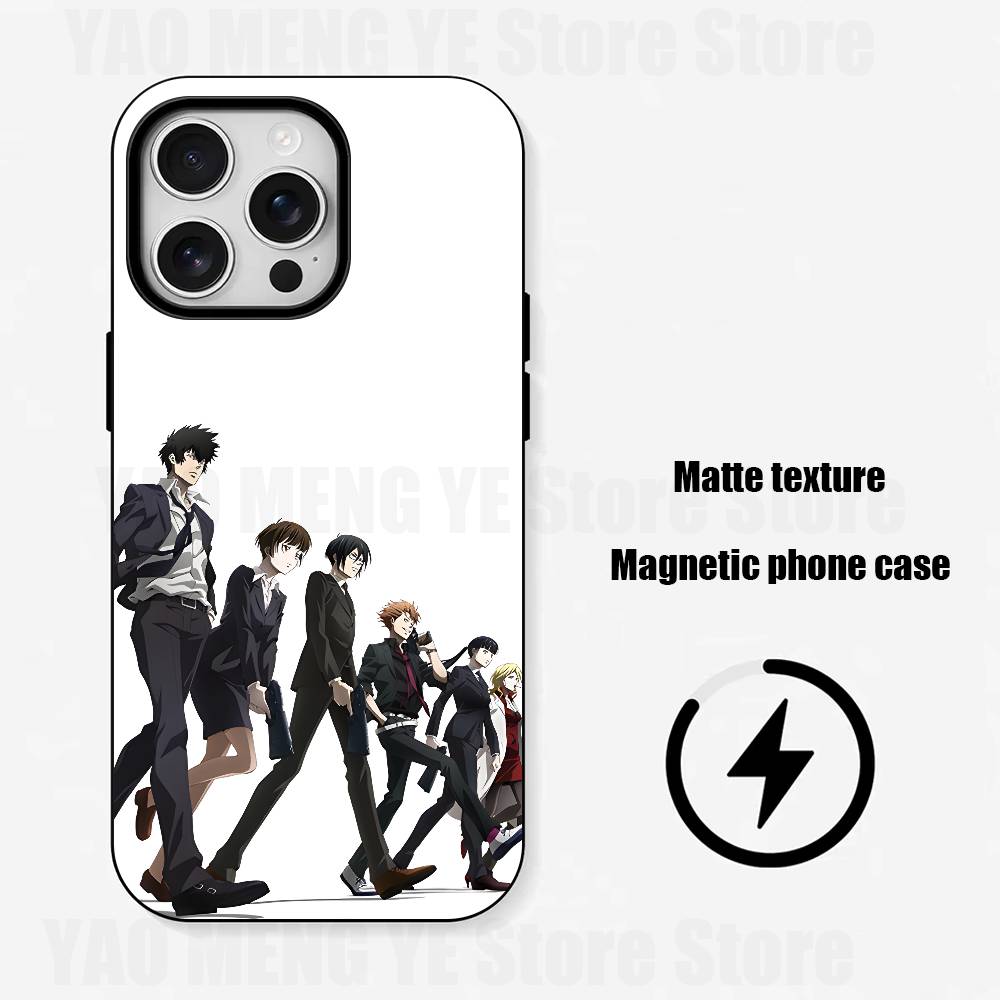 Psycho-Pass Anime Slim Matte Magnetic For Case For Iphone 17,16,15,14,13,12,11 Pro Max Mini Plus New Frosted Soft Shell