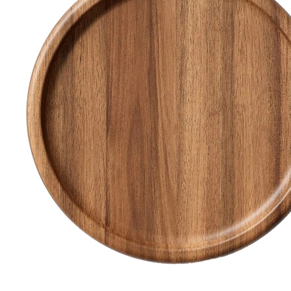 Поднос для закусок Десерт/Закуски/Фрукты/Печенье Деревянный поднос для ужина Деревянное сервировочное блюдо Тарелка для пиццы Фруктовая тарелка Поднос для десертных закусок