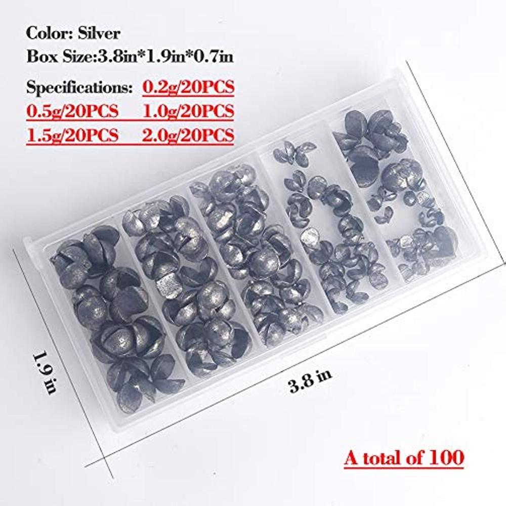 100 шт./компл. рыболовные грузила для рыбы, комплект круглых грузил для рыбалки, съемные грузила для рыбалки
