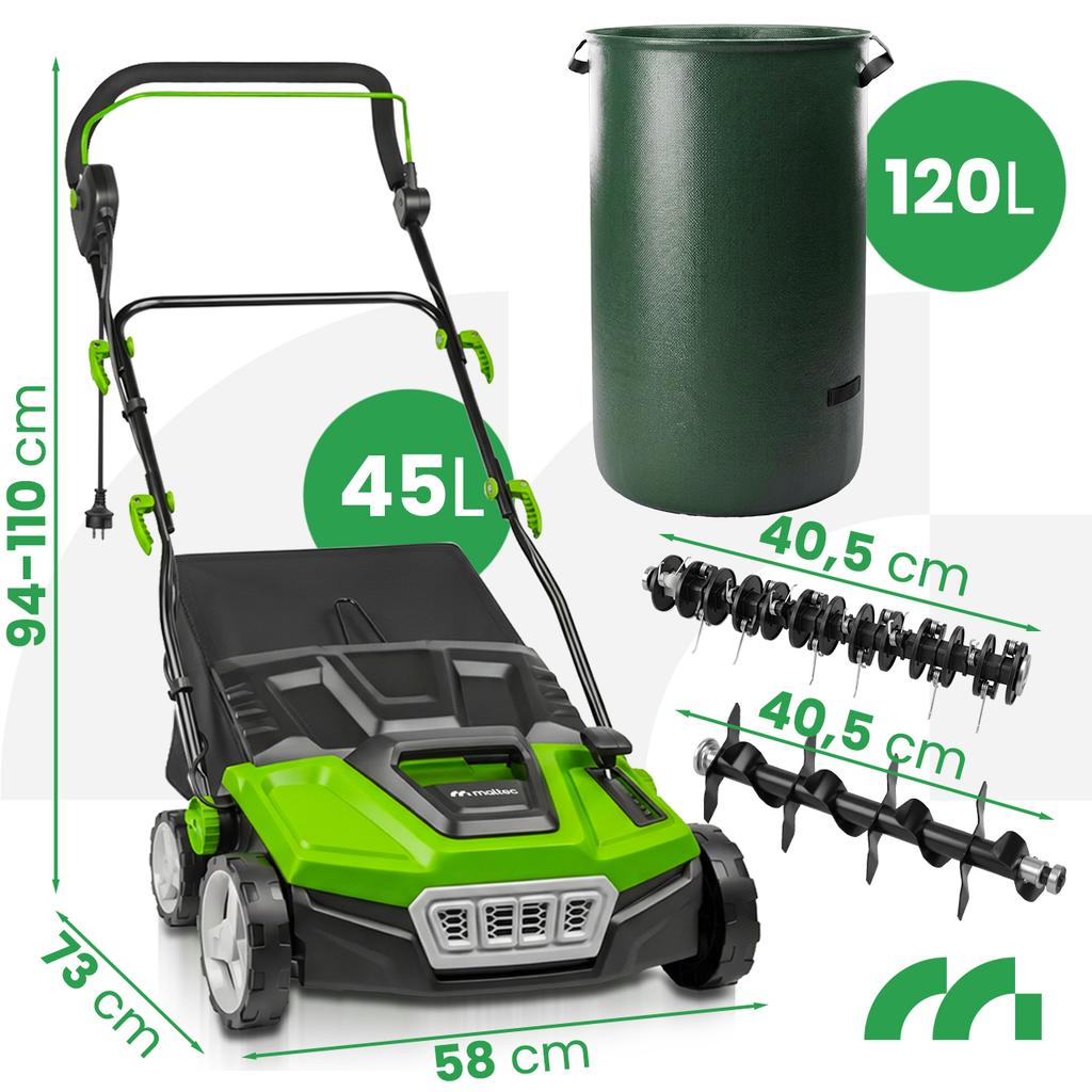 Maltec Masterlawn-Pro2600 Electric Lawn Scarifier Aerator 38cm