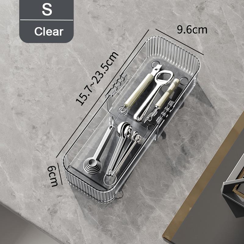 Органайзер для выдвижного ящика для столовых приборов Регулируемая корзина для хранения столовых приборов Разделитель для хранения столовых приборов Органайзер для косметики