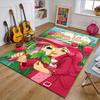 Princess Strawberry Design Area Rug Personalized Name- Non-Slip, Soft & Cozy Floor Mat for Living Room, Office - Indoor/Outdoor Carpet