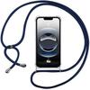 Protective Case - BOOLING - for iPhone 16e - Reinforced TPU - Anti-Scratch - Navy Blue Lanyard