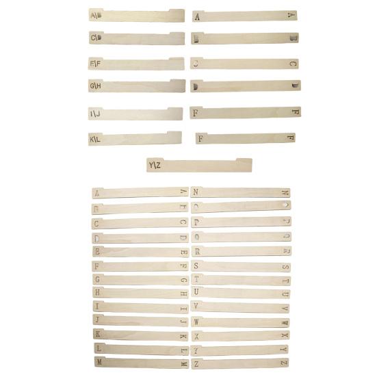 13/26 шт. Деревянные разделители для виниловых пластинок от А до Я, алфавитный указатель для DVD-дисков, органайзер, держатель для разделителей, аксессуары для виниловых пластинок