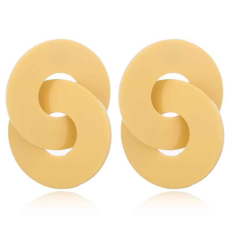 New Popular European and American Style Chain Acrylic Earrings, Simple and Trendy Earrings