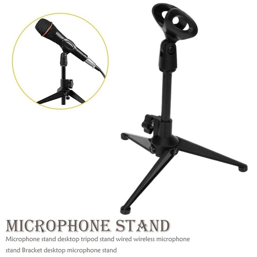 Desktop Durable Live Broadcast Microphone Stand Mic Clip Standing Rack Holder Tripod