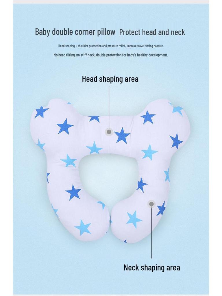 Подушка-поддержка для головы и шеи ребенка - Защита от плоской головы для колясок и автокресел