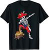 Dabbing Pirate Skeleton Dab Kids Halloween Costume Gift T-Shirt