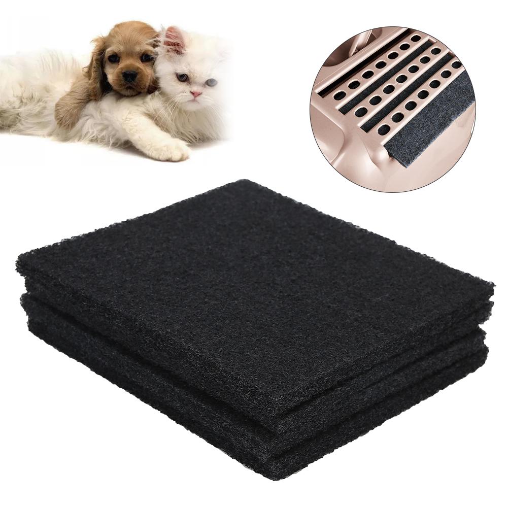 4PCS Pets Cats Litter Box Filter Activated Carbon Fibre Hygroscopic Adsorbed Cleaning Air