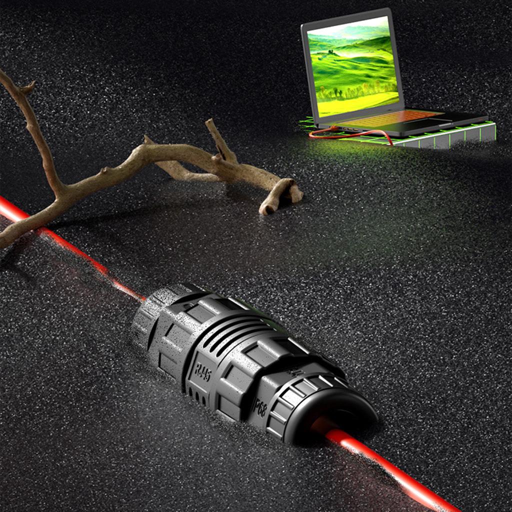 Прочный водонепроницаемый разъем RJ45 IP68, разъем для Ethernet-кабеля, гигабитная передача, удлинитель сетевого кабеля, разъем