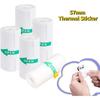 5Rolls Self Adhesive Thermal Paper, 57 X 25 Mm Mini Printer Paper Sticker Rolls Thermal Receipt Paper Rolls for Pocket Thermal Printer