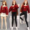 1pc Red Long Sleeve Tops Sweater for Barbie Doll Outfits Clothes for 1/6 BJD Doll Accessories Kid DIY Toy For Girls Doll Clothes