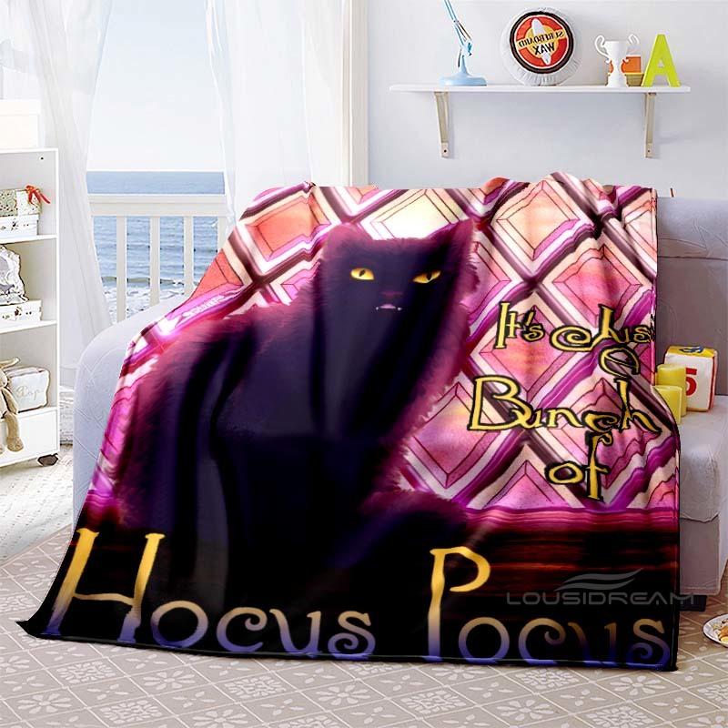 Hocus Pocus Creative Flannel Print Blanket, Super Soft and Comfortable, Perfect for Sofa Naps or Home Blankets, the Perfect Gift