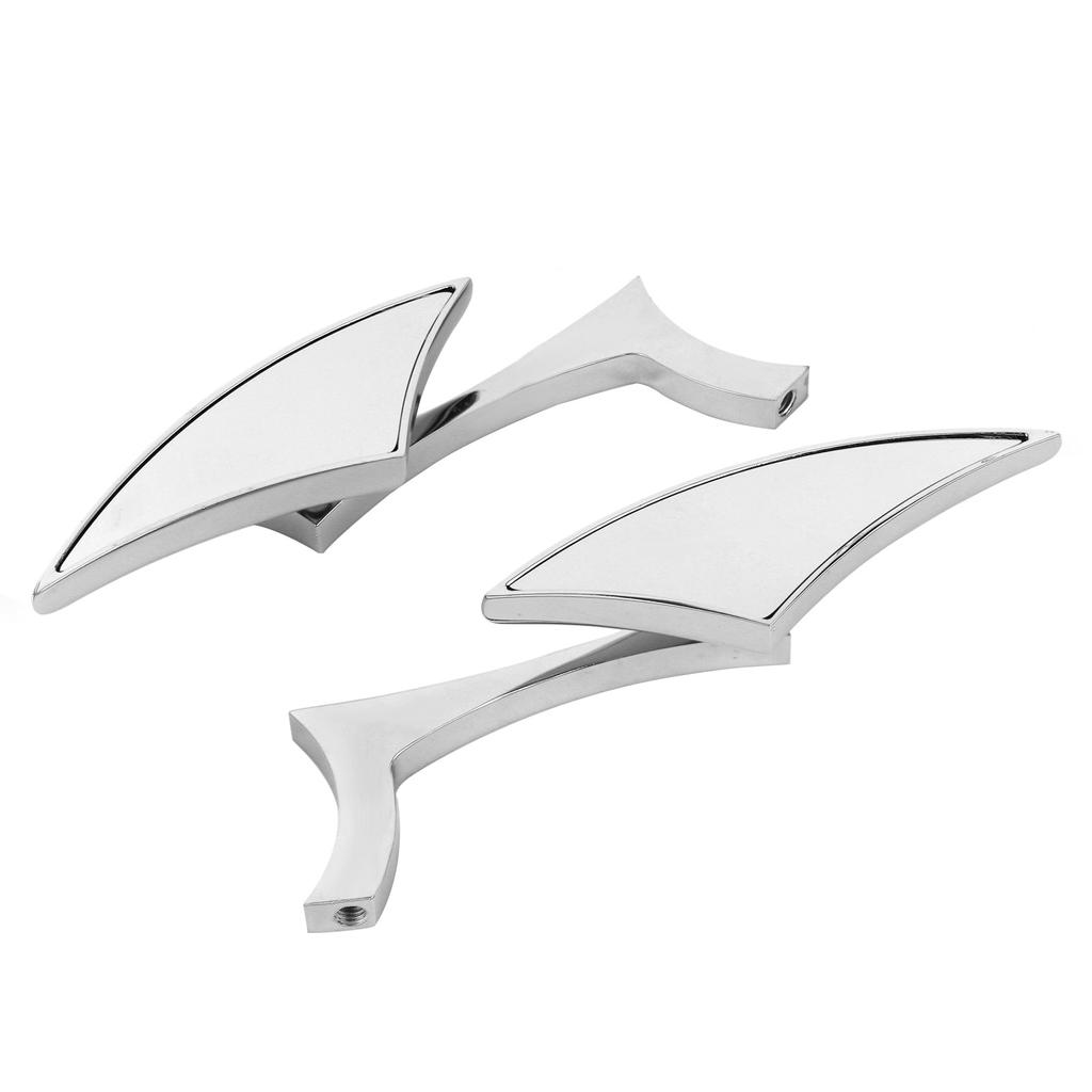 2pcs Motorcycle Rearview Mirrors 8mm 10mm Thread ChromePlated Motorbike Handlebar Side Mirror
