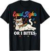 Womens Equal Rights or I Bites Pride Month Ally Cat Feminist T-Shirt